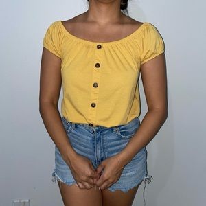 Yellow Crop Top